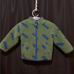 Zara Kid’s Green and Blue Sherpa Jacket